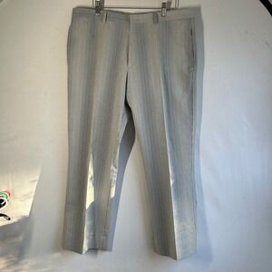Vestiumofficina Mens Striped Trousers Blue White Made in Italy Size 54 NWT